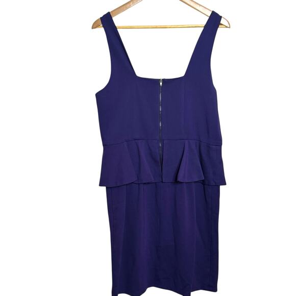 Vivienne Tam Size Large Purple Tiered Peplum Tank Dress - Picture 5 of 7